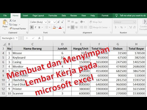 Video: Bagaimana Cara Menyimpan Lembar Excel