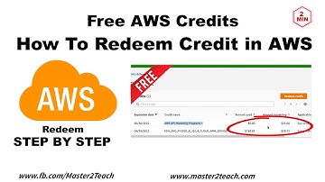 AWS Tutorial - How to redeem credit in AWS - Free Credits