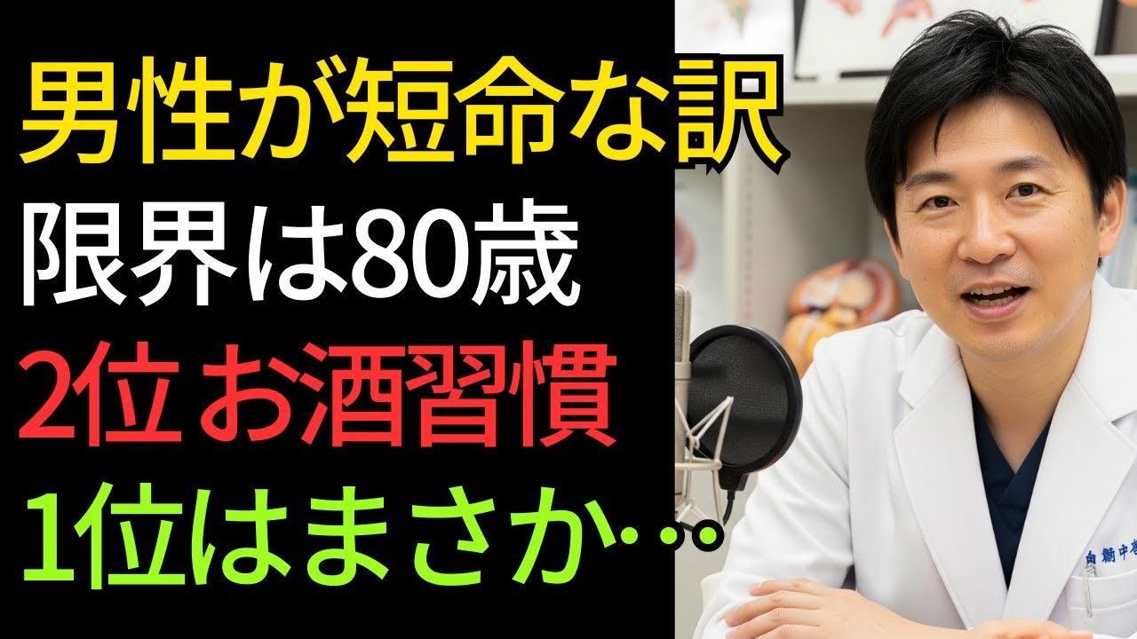 男性が80歳を越えにくい5つの理由。第2位はお酒、第1位はまさかの習慣！医師が語る、老後の健康の落とし穴。