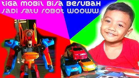Unboxing Tobot || Bermain tobot || 3 mobil berubah menjadi 1 robot