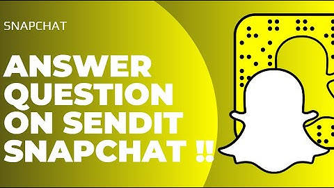 How to Answer Question on Sendit Snapchat !! Answer Sendit on Snapchat iPhone 2023