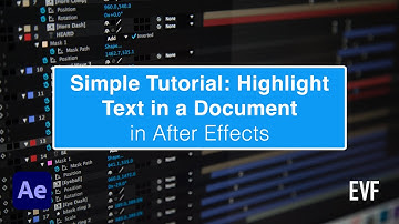 Tutorial: Highlight Text in a Document in After Effects