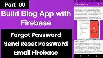 Firebase Blog App Android -Android Firebase Send a Password Reset Email - Part 9