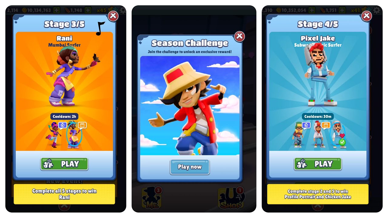 Subway Surfers Season Challenge Osaka 2025 vs Season Challenge Mumbai Holi vs Crossy Road Challenge