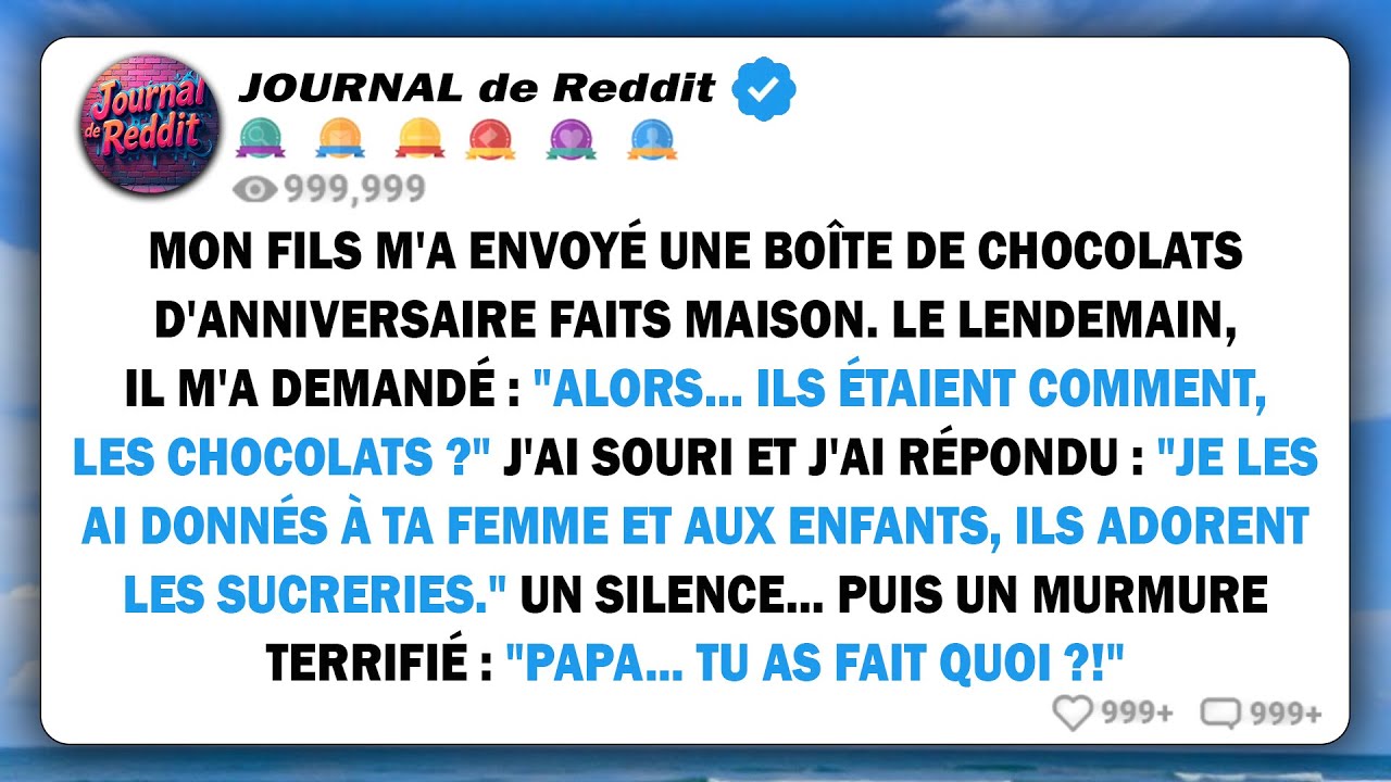 Quand mon fils m’a offert des chocolats pour mon anniversaire, j’étais touché. Le lendemain, il m’a appelé, la voix terrifiée, pour me demander si je les avais mangés. J’ai répondu que je les...