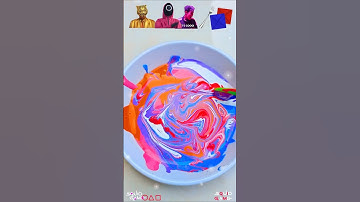 Guess the mixed color of squid game2. #satisfying #colormixing #squidgame #shorts