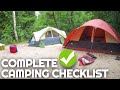 Complete Camping Checklist | Everything You Need for a Weekend of Camping | Camping for Beginners