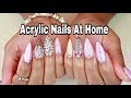 Watch Me Do My Own Valentine's Day Nails | STILETTO NAILS W/ BLING