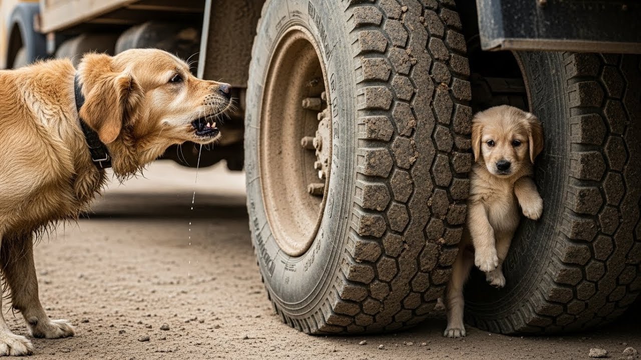 Cane Disperato Ferma un Camion: Ciò che l'Autista Trova Sotto la Ruota Ti Farà Piangere..