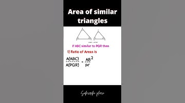 Ratio of Areas of similar triangles || Triangles