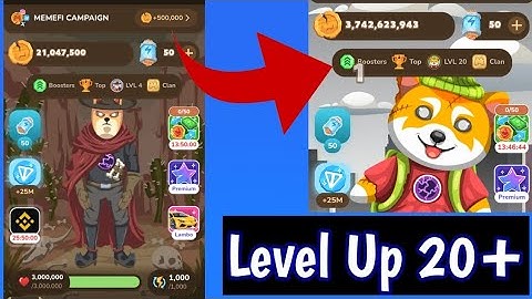 Memefi Level up 20 Level | How to increase Memefi coin | How to Upgrade level 20 and Unlimited coin