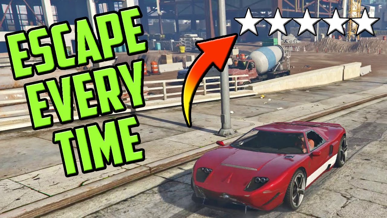 Escape 5 Star Wanted Level 100% Of The Time | GTA Online - YouTube