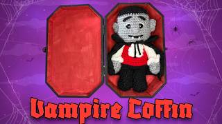 VAMPIRE COFFIN TUTORIAL FOR STANDING CROCHET HALLOWEEN AMIGURUMI CHARACTERS