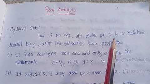 TRB POLYTECHNIC MATHS 2020 -Real analysis|| Order set||