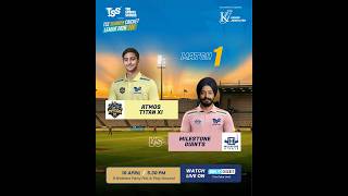 MATCH-1 || MILESTONE GIANTS vs ATMOS TITANS XI || TSS || SKY CRICKET LIVE