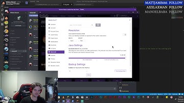 Minecraft RAM Twitch Desktop Application