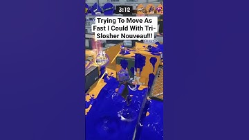 Trying To Move As Fast I Could With Tri-Slosher Nouveau!!! #splatoon #splatoon3 #nintendo