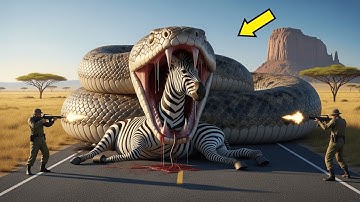 Hero Team vs Giant Python: The Fight to Save a Helpless Zebra 🦓🐍