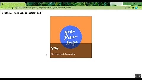 IMAGE WITH A TRANSPARENT BACKGROUND TEXT USING HTML & CSS || GAMBAR DENGAN TEKS TRANSPARAN