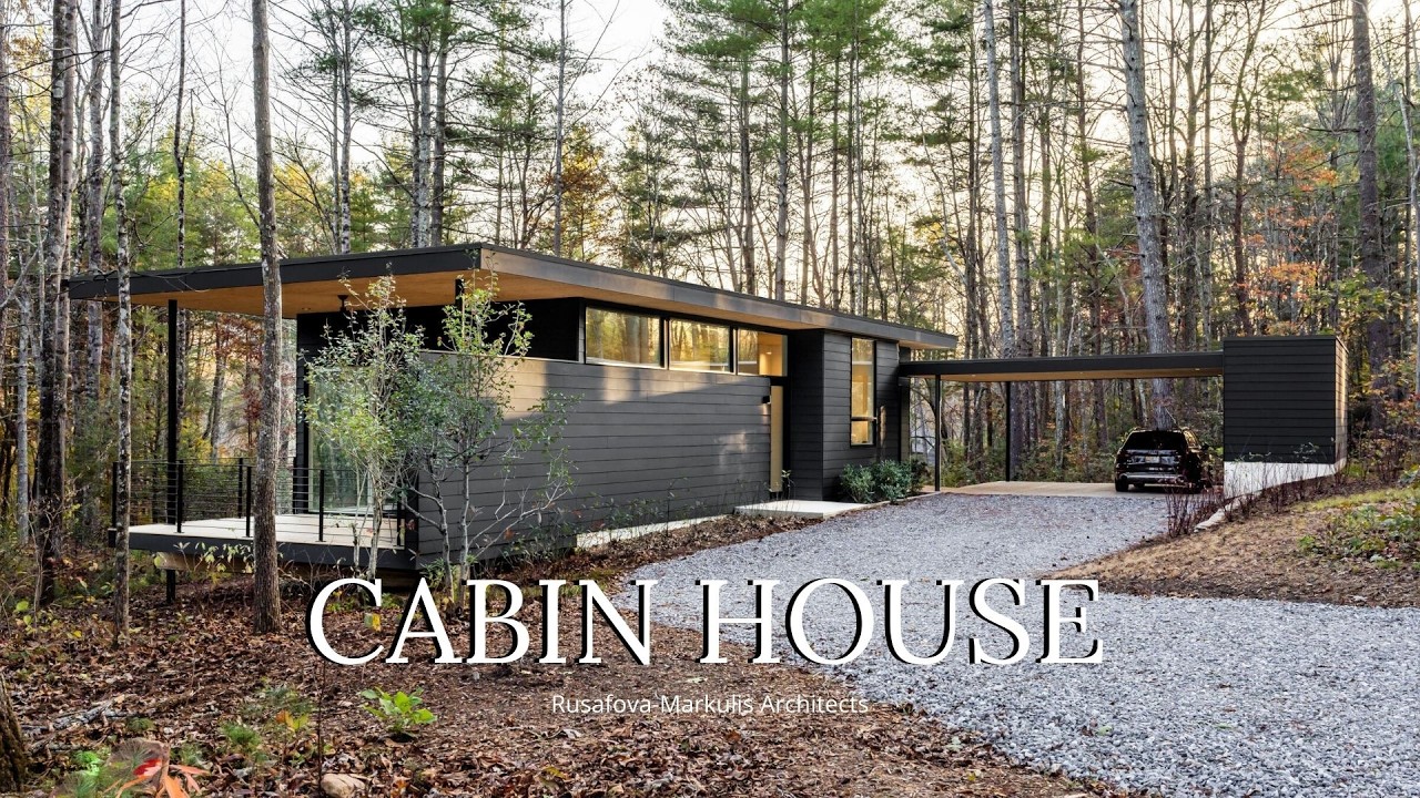 Modern Cabin Blending into the Forest of Asheville | Calm and Contextual Architecture