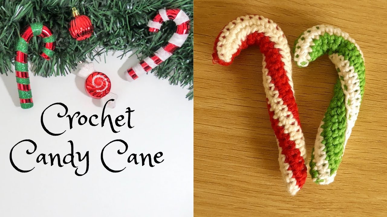 Crochet Candy Cane Step By Step Tutorial, Crochet Candy Cane Ornament ...