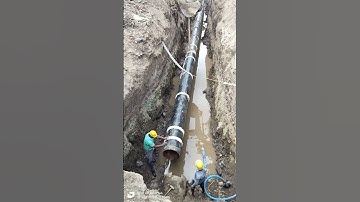 Casing pipe insertion #cgd #pipeline #construction #civilengineering