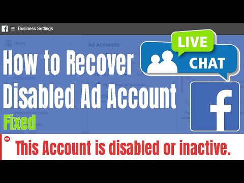 How To Recover Disabled Ad Account and Live Chat with Facebook Support Team 2020