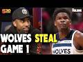 Jeff Teague REACTS to Anthony Edwards GOING OFF in Wolves return to BEAT Wemby &amp; Spurs in Game 1