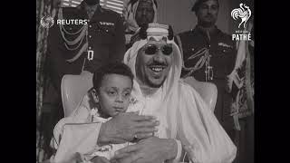 USA: KING SAUD VISITS HIS SON IN WASHINGTON (1957)