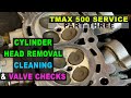 Yamaha TMAX Major Service : Part 3 : Cylinder Head Removal, Valve Cleaning, Checks & Measurements