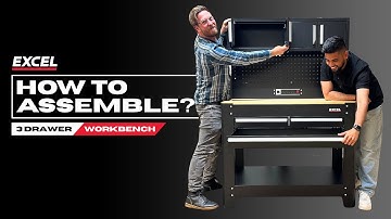 Excel 3 Drawer Steel Workbench | Unboxing, Assembly & Full DIY Garage Setup Guide