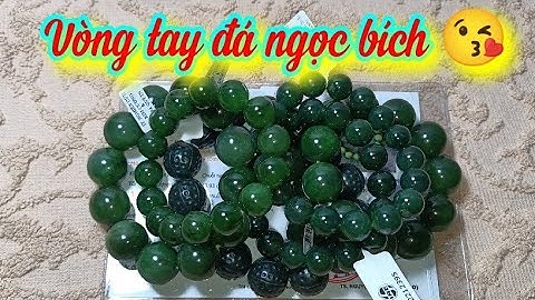 Đá ngọc bích rất đẹp 😍 1.268k đến 2.568k 1 chiếc vòng tay có giấy kiểm định kèm theo size 12ly 17,5l