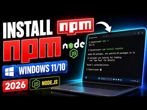 How to Download & Install npm FREE on Windows 11/10 (2026) 📦🔥