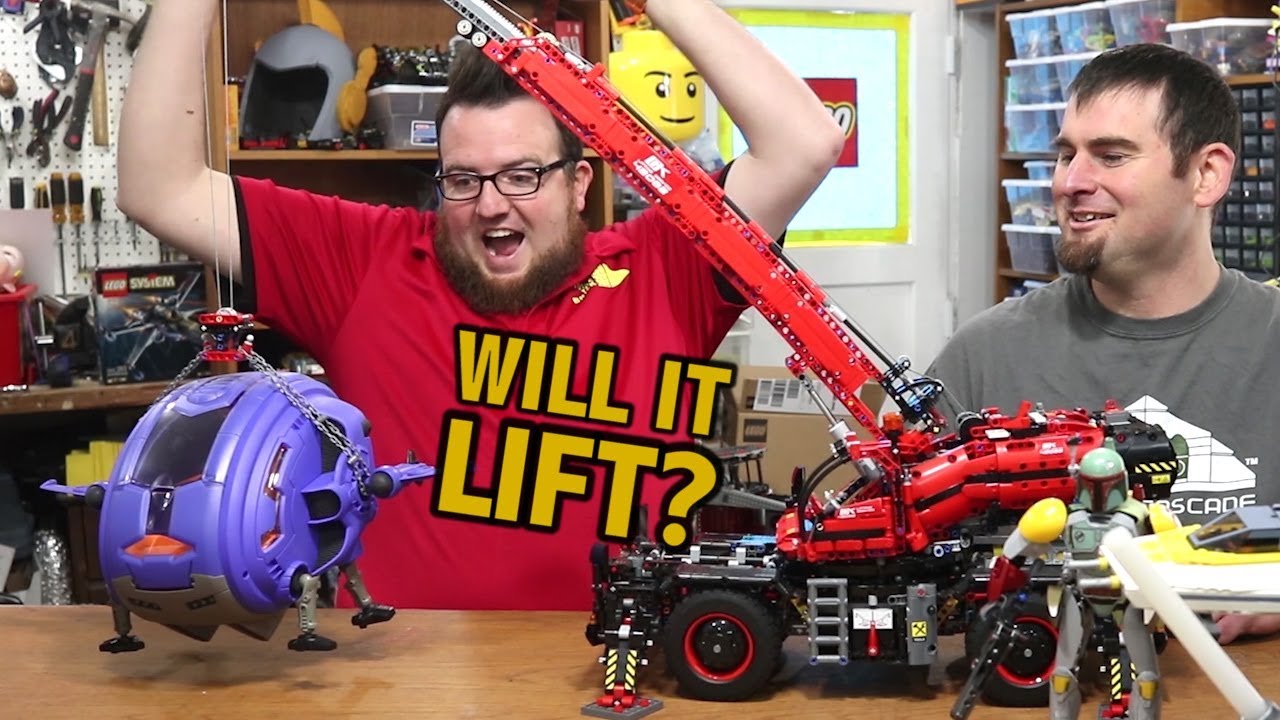 How Much Can A Lego Technic Crane Lift? Space Edition!