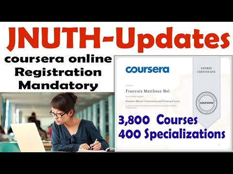 JNTUH UPDATES | Coursera online Registration Mandatory | JNTUH online learning | JNTUH elearning