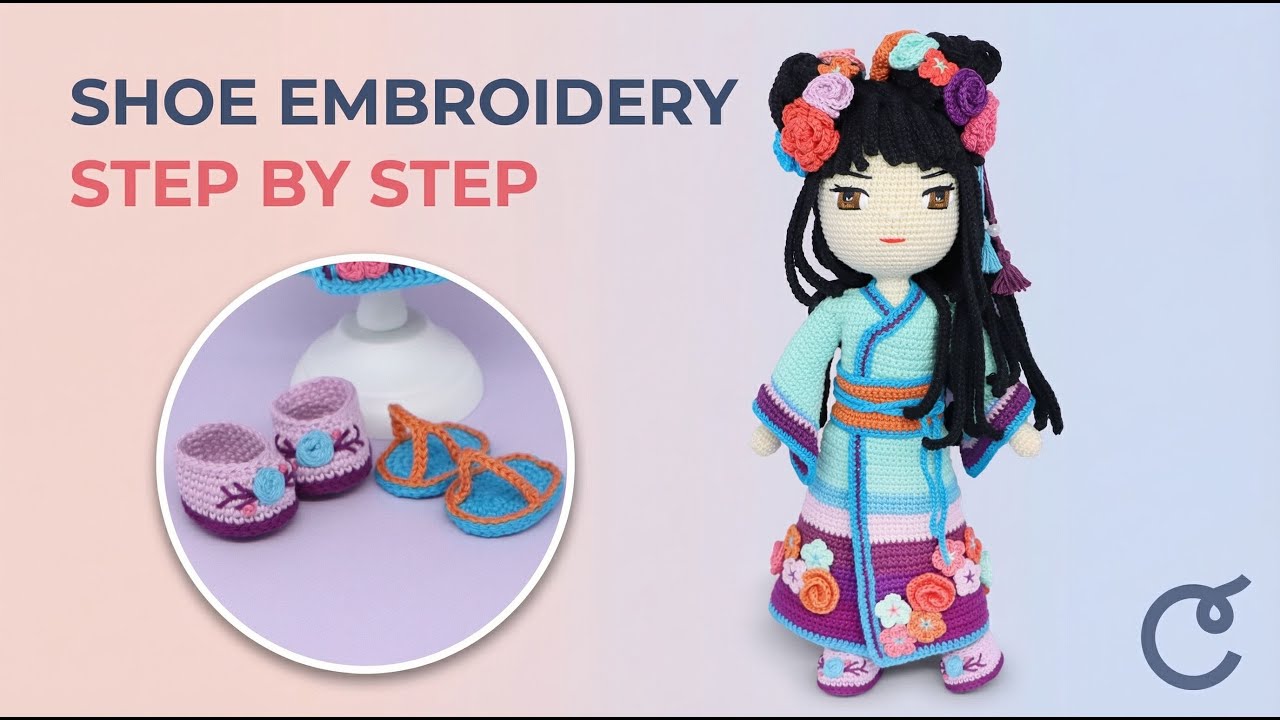 How to Embroider Doll Shoes — With Adriana Dull