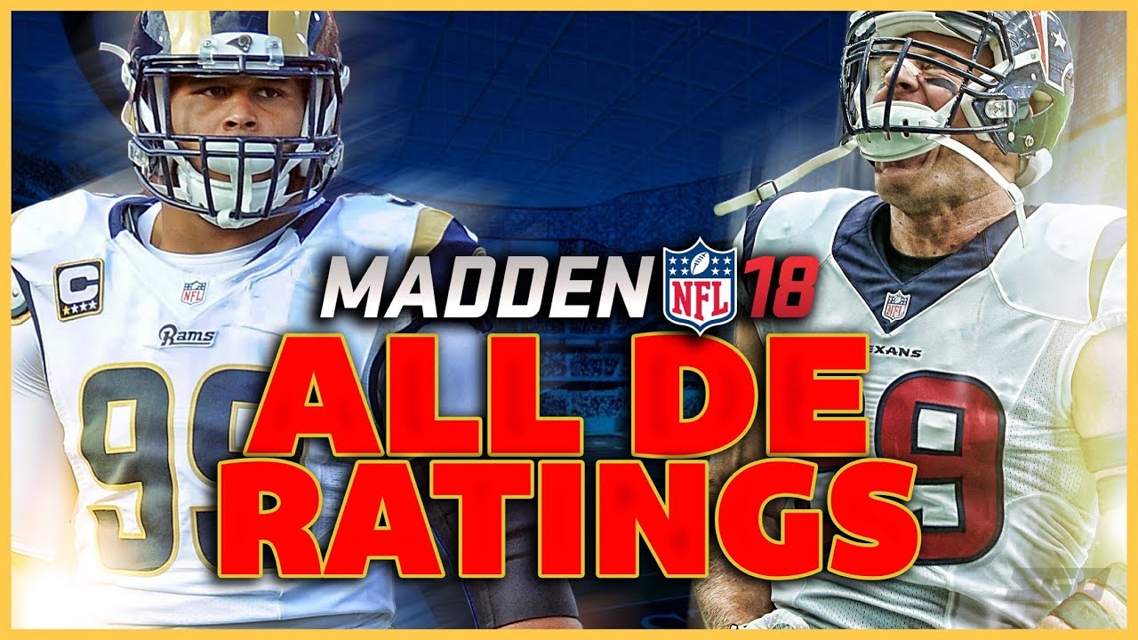 Madden NFL 18 Ratings: ALL DEFENSIVE END RATINGS!