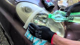 Restore Cloudy Headlights Without Sanding! 🚗 Easy DIY Headlight Restoration