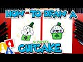 How To Draw A Cute Cartoon St. Patrick&#39;s Day Cupcake