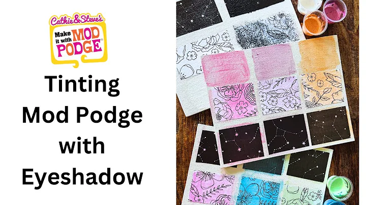 How to Tint Mod Podge with Dollar Tree Supplies Eyeshadow Mica and Glitter