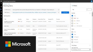 Microsoft Graph Security API sample app demo