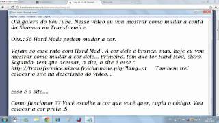 Transformice - Como mudar a cor do Shaman