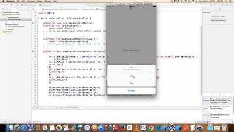 Create and Use an Action Sheet with Swift in iOS