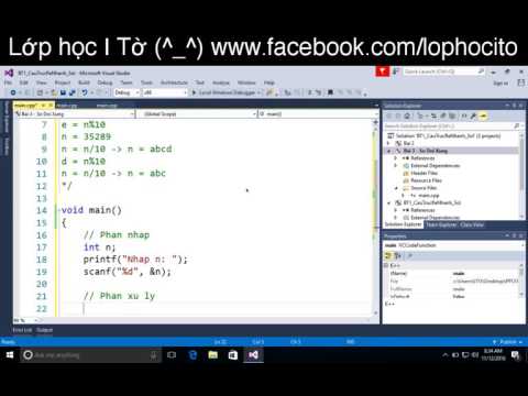 Video Bài tập lập trình C - Số đối xứng - youtube