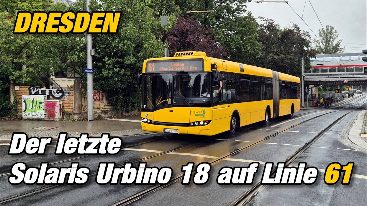 Dresden - Der letzte Solaris Urbino 18 auf der Linie 61
