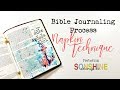 Bible Journaling Process | Napkin Technique featuring Sonshine Stamp Co