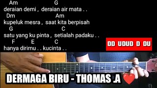 Kunci Gitar THOMAS ARYA   DERMAGA BIRU  ( Chord Gitar ,Lirik Lagu,And Genjrengan )