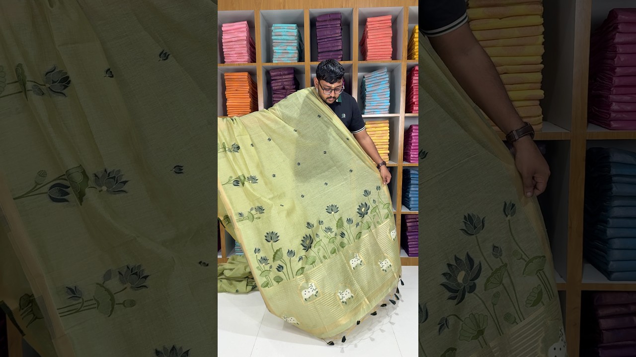 Premium Soft Muga Cotton Pichwai Saree