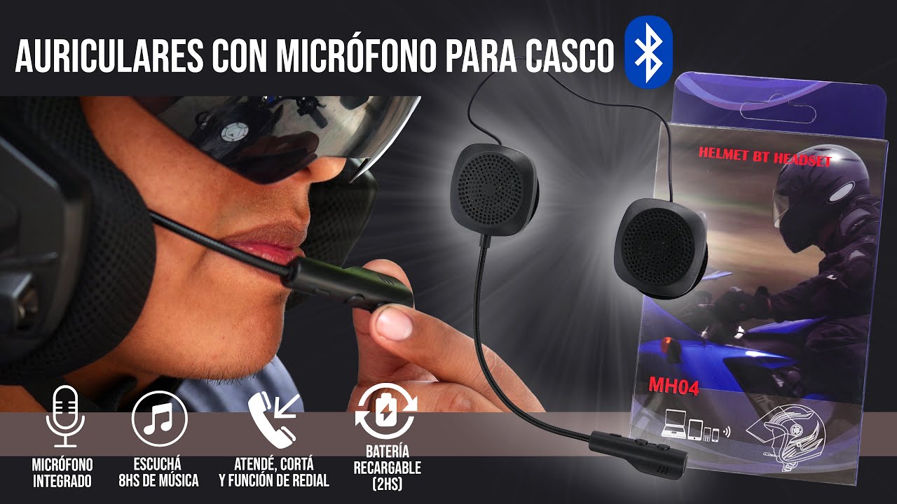 AUDIFONOS MANOS LIBRES BT PARA CASCO DE MOTO