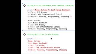 Write a program in Python to print Personal Information.